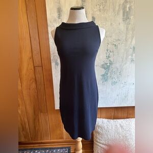 Talbots Petites Sz. Small P. Classic 100% Cotton Navy Sleeveless Dress!